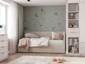 Диван-кровать Бенто (крем) в Криводановке - krivodanovka.mebel-nsk.ru | фото