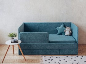 Диван-кровать Happy (бирюзовый) в Криводановке - krivodanovka.mebel-nsk.ru | фото