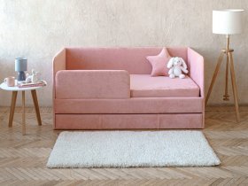 Диван-кровать Happy (коралловый) в Криводановке - krivodanovka.mebel-nsk.ru | фото