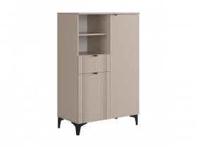 Комод 2 Рич (кашемир/фрапучино матовый/черный) в Криводановке - krivodanovka.mebel-nsk.ru | фото