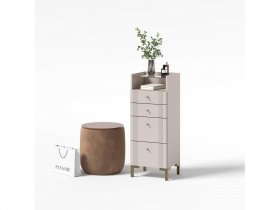 Комод 4 ящика КМ2 Одетта (дуб эндгрей/меланж) в Криводановке - krivodanovka.mebel-nsk.ru | фото