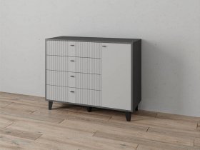 Комод «Катрин-13» (графит/светло-серый) в Криводановке - krivodanovka.mebel-nsk.ru | фото