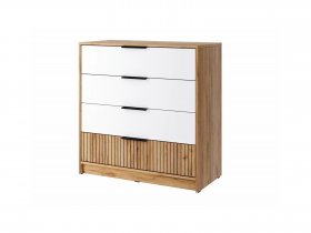 Комод КМ-001 Ивис (дуб крафт золотой/белый) в Криводановке - krivodanovka.mebel-nsk.ru | фото