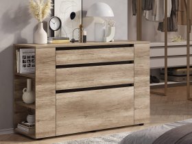 Комод КМ-06 Энигма (венге/дуб каньон) в Криводановке - krivodanovka.mebel-nsk.ru | фото