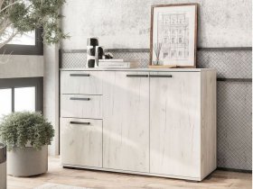 Комод Стандарт-3 NEW (дуб крафт белый) в Криводановке - krivodanovka.mebel-nsk.ru | фото