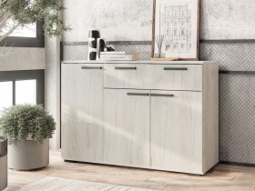 Комод Стандарт-4 NEW (дуб крафт белый) в Криводановке - krivodanovka.mebel-nsk.ru | фото