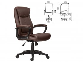 Кресло офисное BRABIX Enter EX-511, коричневое в Криводановке - krivodanovka.mebel-nsk.ru | фото