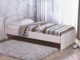Кровать односпальная 80 с низкой спинкой (ясень шимо светлый) в Криводановке - krivodanovka.mebel-nsk.ru | фото