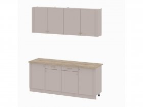 Кухонный гарнитур 2,0м Одетта (меланж/дуб сонома) в Криводановке - krivodanovka.mebel-nsk.ru | фото