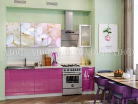 Кухонный гарнитур Вишневый цвет в Криводановке - krivodanovka.mebel-nsk.ru | фото