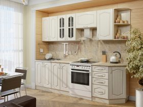 Модульная кухня Классика-1 (дуб молочный) в Криводановке - krivodanovka.mebel-nsk.ru | фото