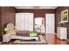 Модульная спальня Каролина в Криводановке - krivodanovka.mebel-nsk.ru | фото