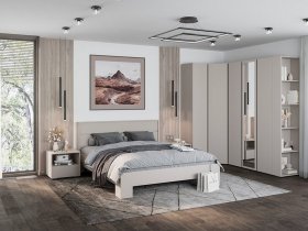 Модульная спальня Люмо (кашемир) в Криводановке - krivodanovka.mebel-nsk.ru | фото