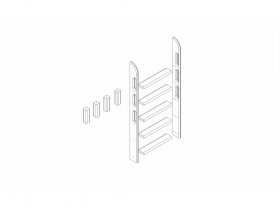 Пакет №10 Прямая лестница и опоры для двухъярусной кровати Соня в Криводановке - krivodanovka.mebel-nsk.ru | фото