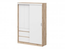 Шкаф-купе (1,5м) Брауни (дуб делано/белый) в Криводановке - krivodanovka.mebel-nsk.ru | фото