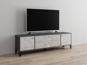 Тумба под ТВ Парус-10 (графит/мальта) в Криводановке - krivodanovka.mebel-nsk.ru | фото